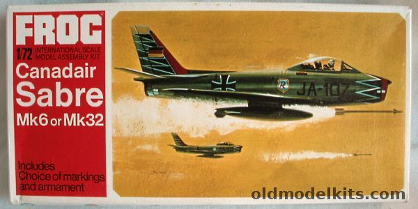 Frog 1/72 Canadair Sabre Mk6 or Mk 32 (F-86) - Luftwaffe or Royal Australian Air Force - Red Series, F267 plastic model kit